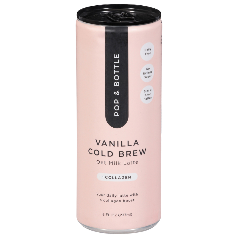 Pop & Bottle Oat Milk Latte, +Collagen, Vanilla Cold Brew | Giant