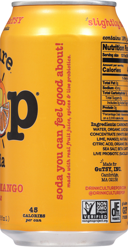 Culture Pop Probiotic Soda, Orange Mango & Lime | Giant Eagle