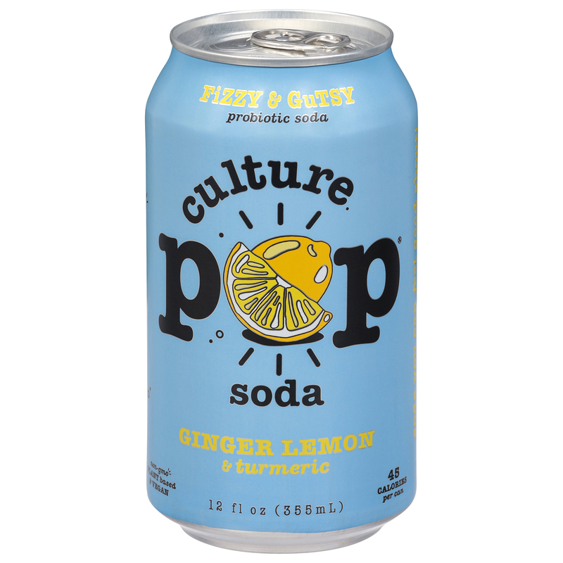 Culture Pop Probiotic Soda, Ginger Lemon & Turmeric | Giant Eagle