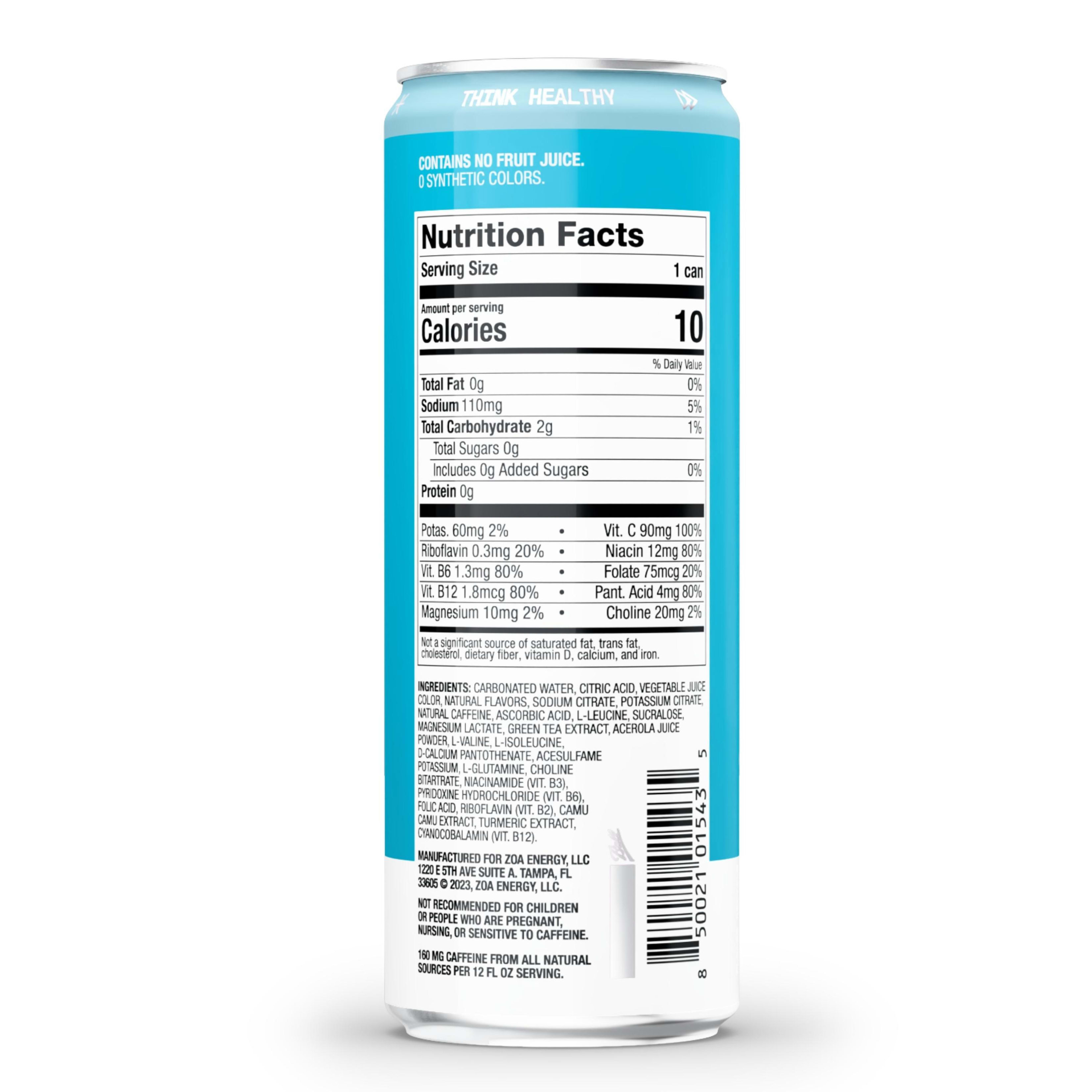 ZOA Energy Drink, Tropical Punch, Zero Sugar, 12 Fl oz. | Giant