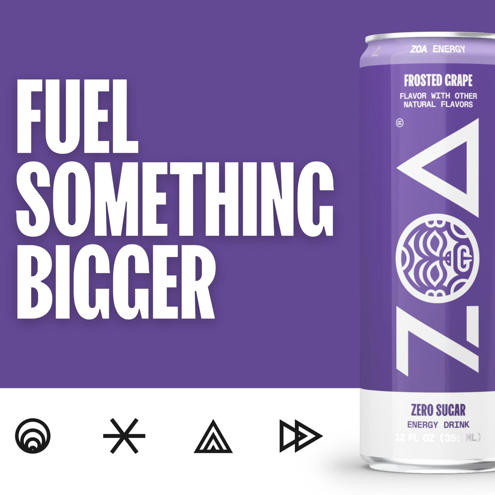 Zoa Frosted Grape Zero Sugar Soda 12-oz beer cans, 0.0% ABV