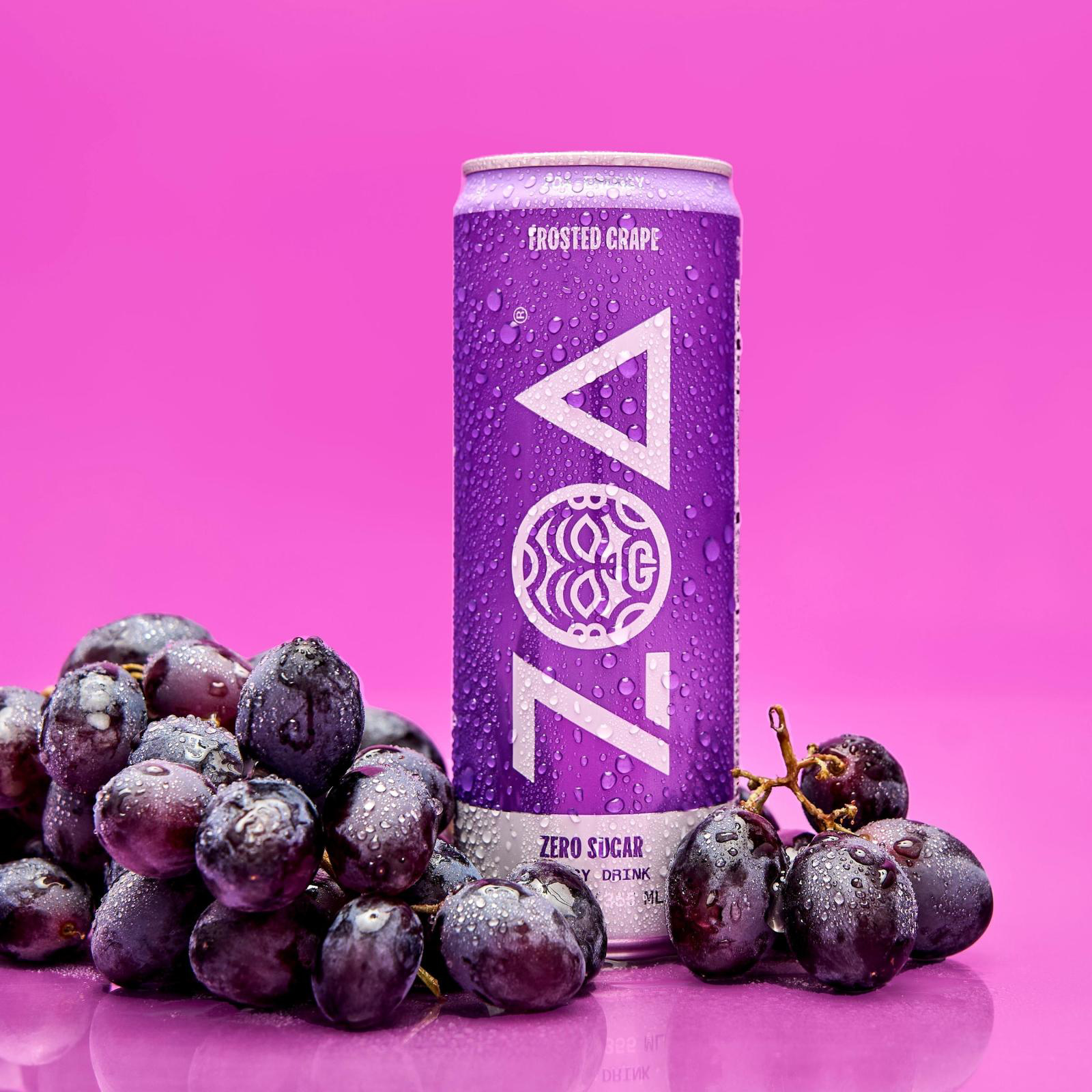 Zoa Frosted Grape Zero Sugar Soda 12-oz beer cans, 0.0% ABV