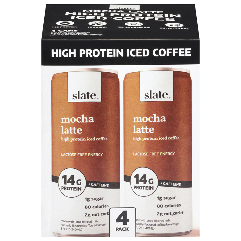 Slate High Protein Mocha Latte Iced Coffee | Giant Eagle | Because
