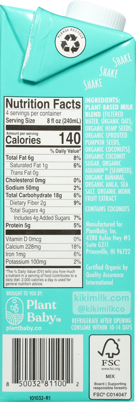 Kiki Milk Milk, Plant-Based, Organic, Original | Giant Eagle