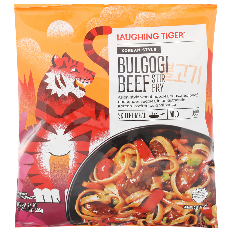 Laughing Tiger Korean-Style Mild Bulgogi Beef Stir Fry Skillet