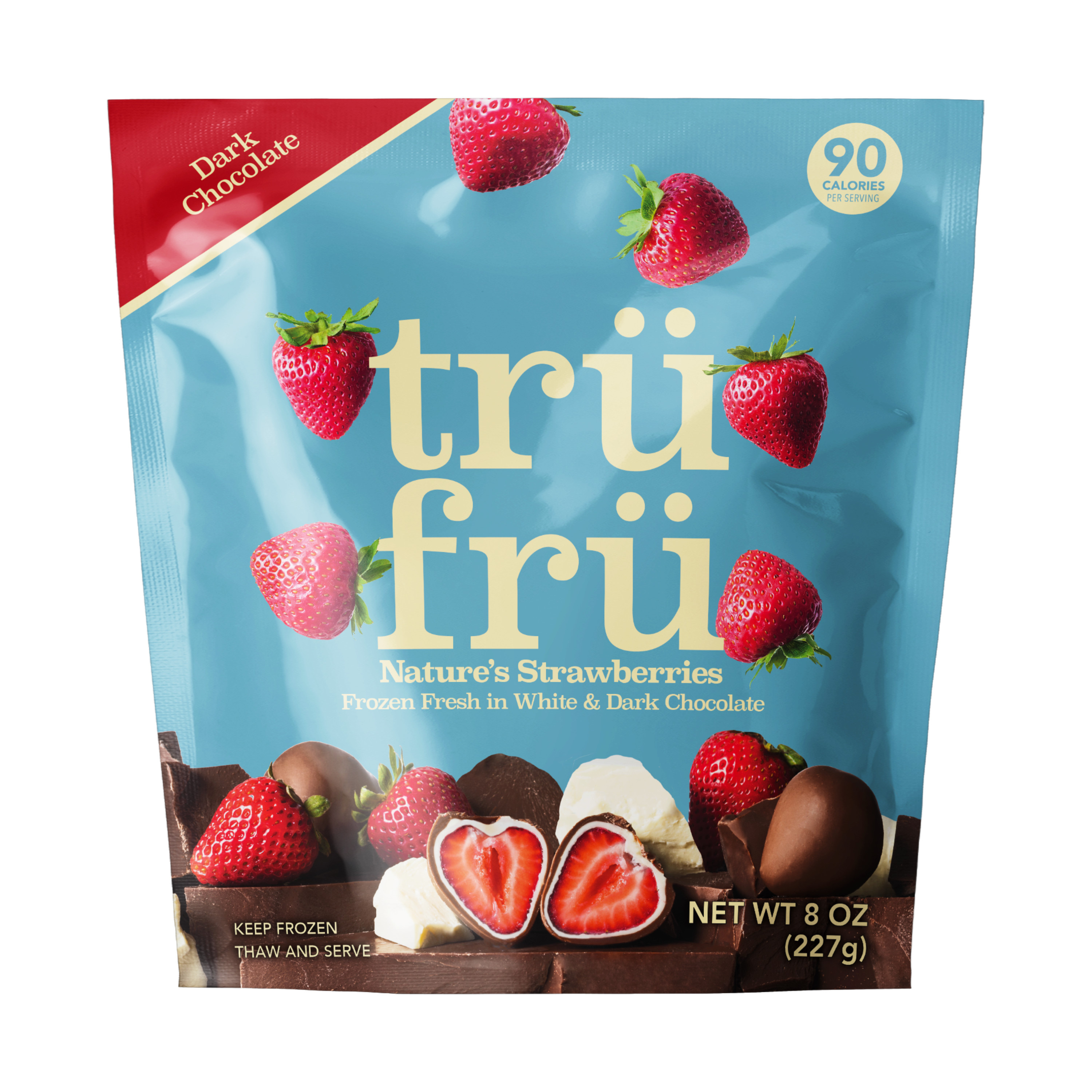 Tru Fru Nature's Strawberries Hyper-Chilled in White & Dark