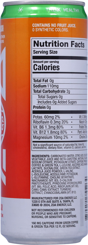 Zoa Zero Sugar Mango Splash Energy Drink | Giant Eagle | Because