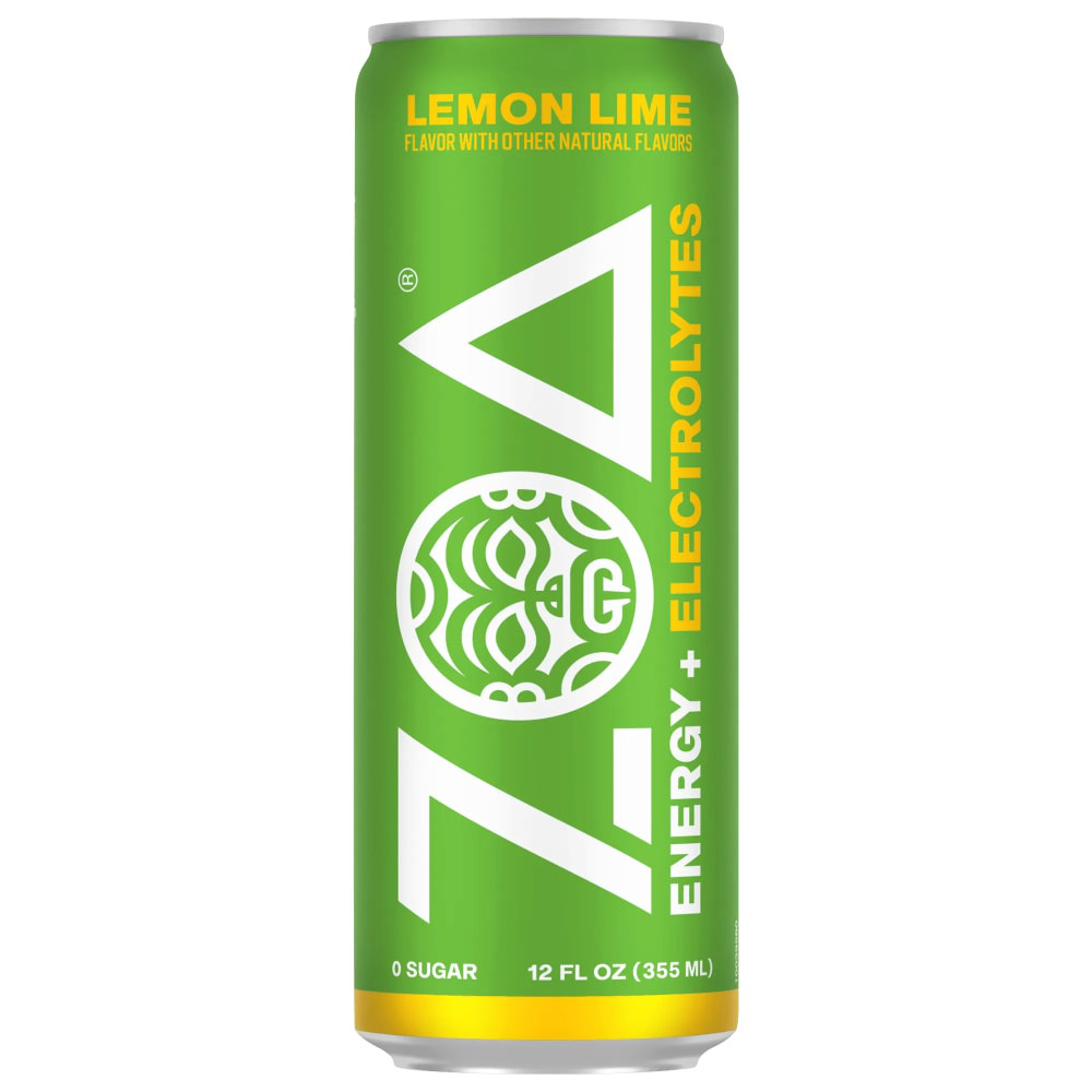 ZOA Energy Sugar Free Energy Drinks, Lemon Lime , 12 fl oz Cans