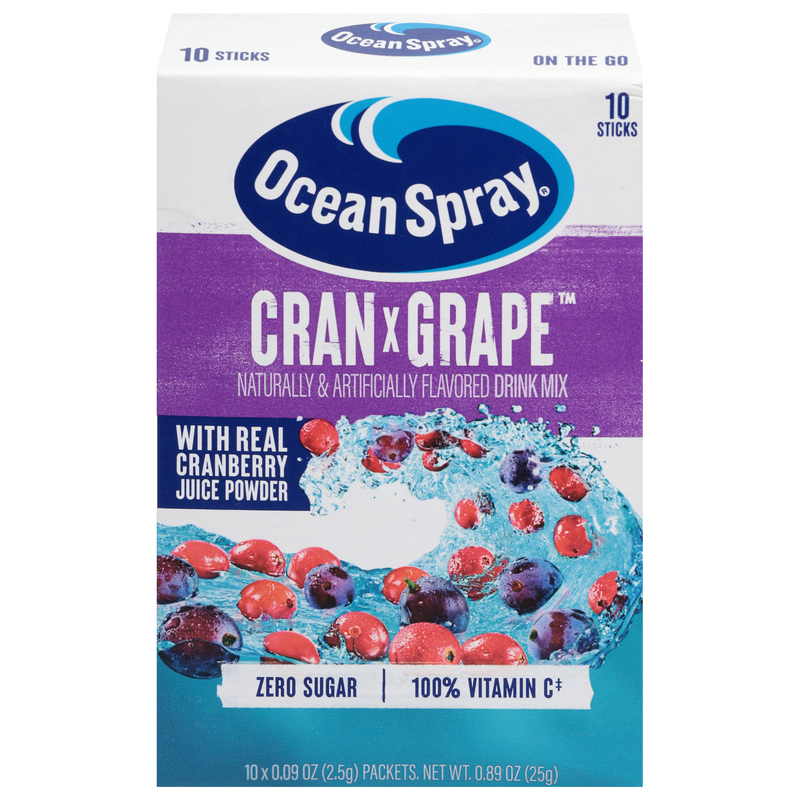 sugar！crazy ocean Ocean Spray White Cran-Strawberry Drink Mix, Zero Sugar, 120
