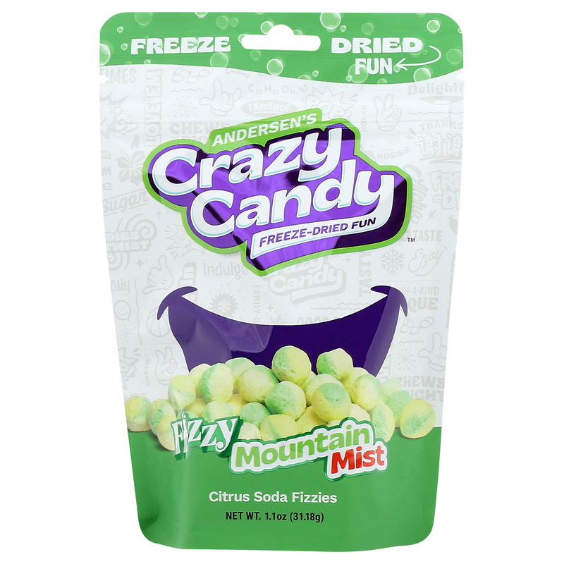 Andersen's Crazy Candy Citrus Soda Fizzies Fizzy Mountain Mist