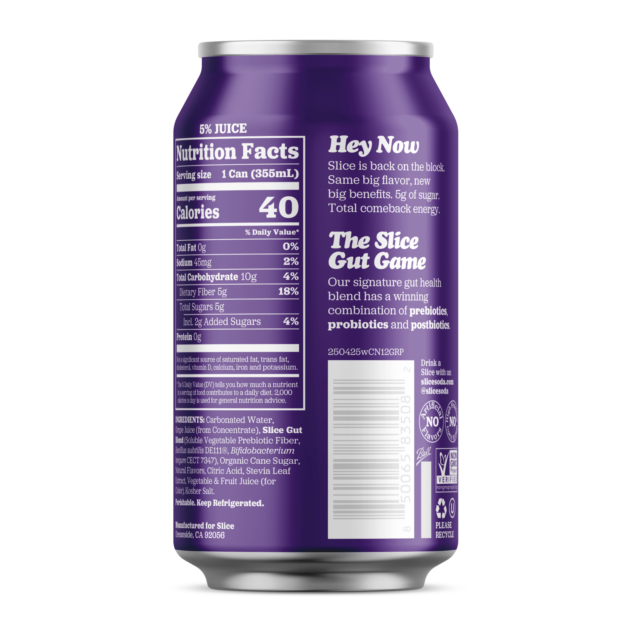 Slice Grape Healthy Soda, 12 fl oz Can | Giant Eagle | Because It