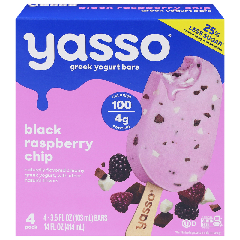Yasso Black Raspberry Chip Greek Yogurt Bars | Giant Eagle