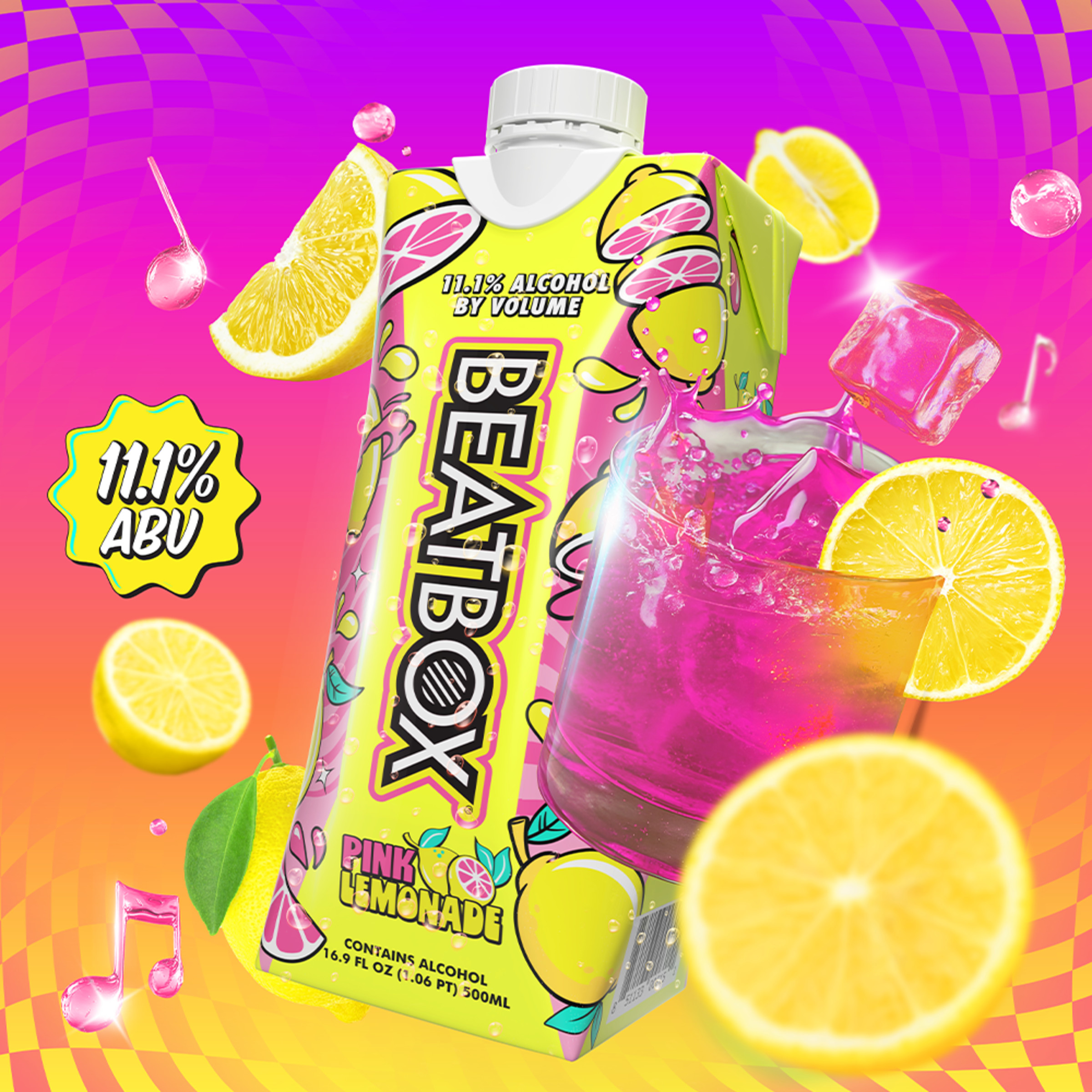 BeatBox Pink Lemonade Wine Cocktail, 11.1% ABV, 500 mL Tetra Pak