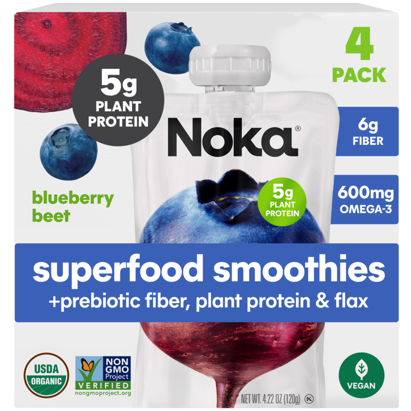 Noka Superfood Smoothies, Blueberry Beet 4pack | Giant Eagle