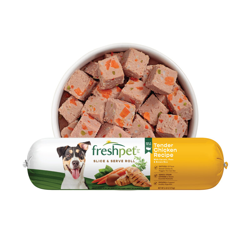 Freshpet Healthy & Natural Dog Food, Fresh Chicken Roll, 6lb