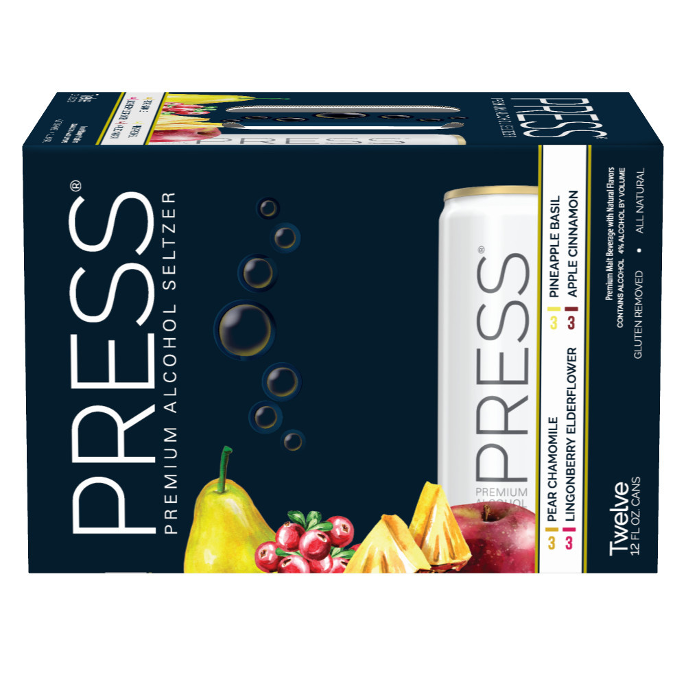PRESS Premium Hard Seltzer Apple, Pear, Lingonberry, Pineapple