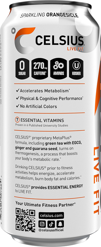 Celsius Essentials Zero Sugar Orangesicle Energy Drink | Giant