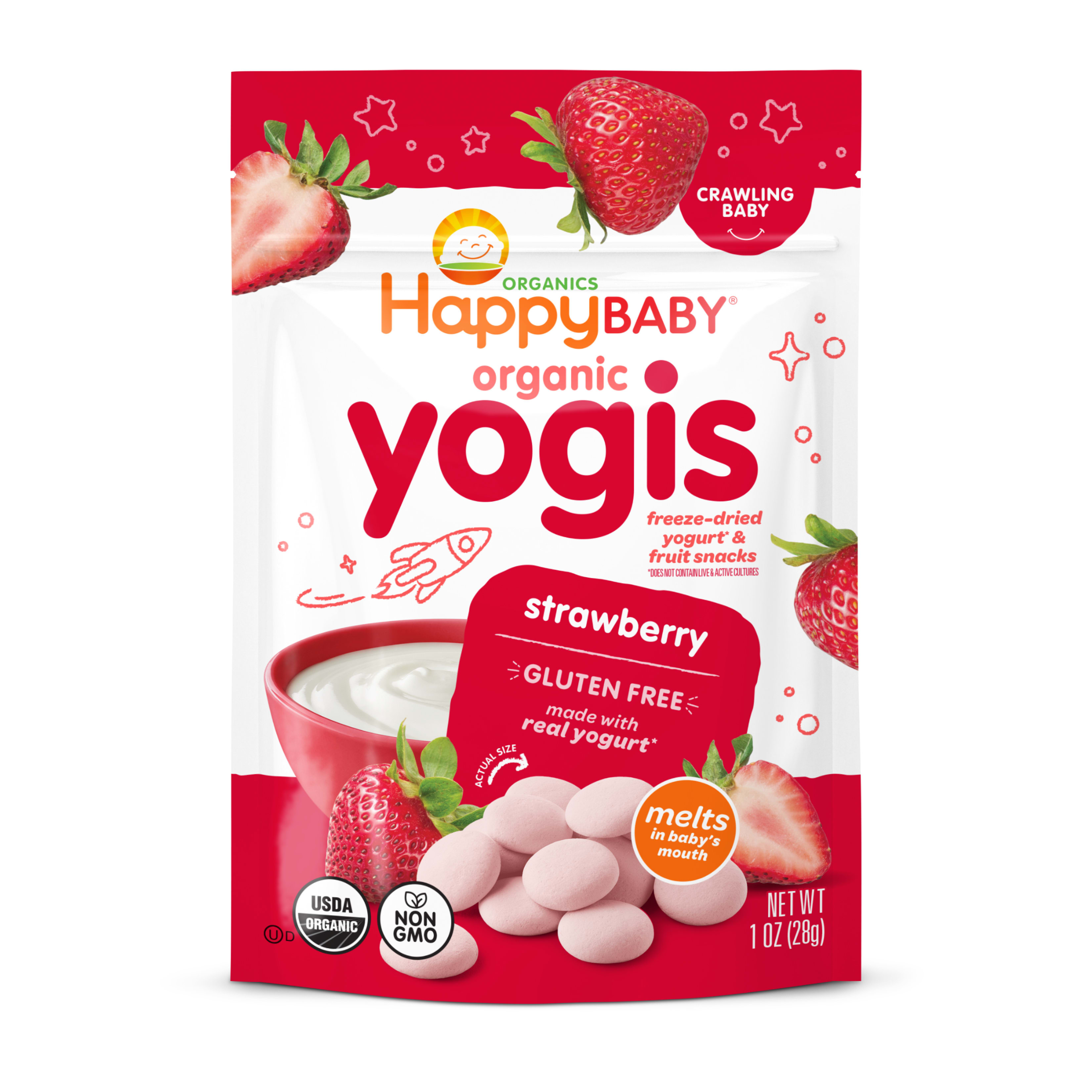 Happy Baby Organics Organic Yogis Freeze-Dried Yogurt & Fruit