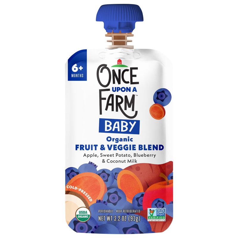 Once Upon a Farm Fruit & Veggie Blend, Organic, Apple, Sweet