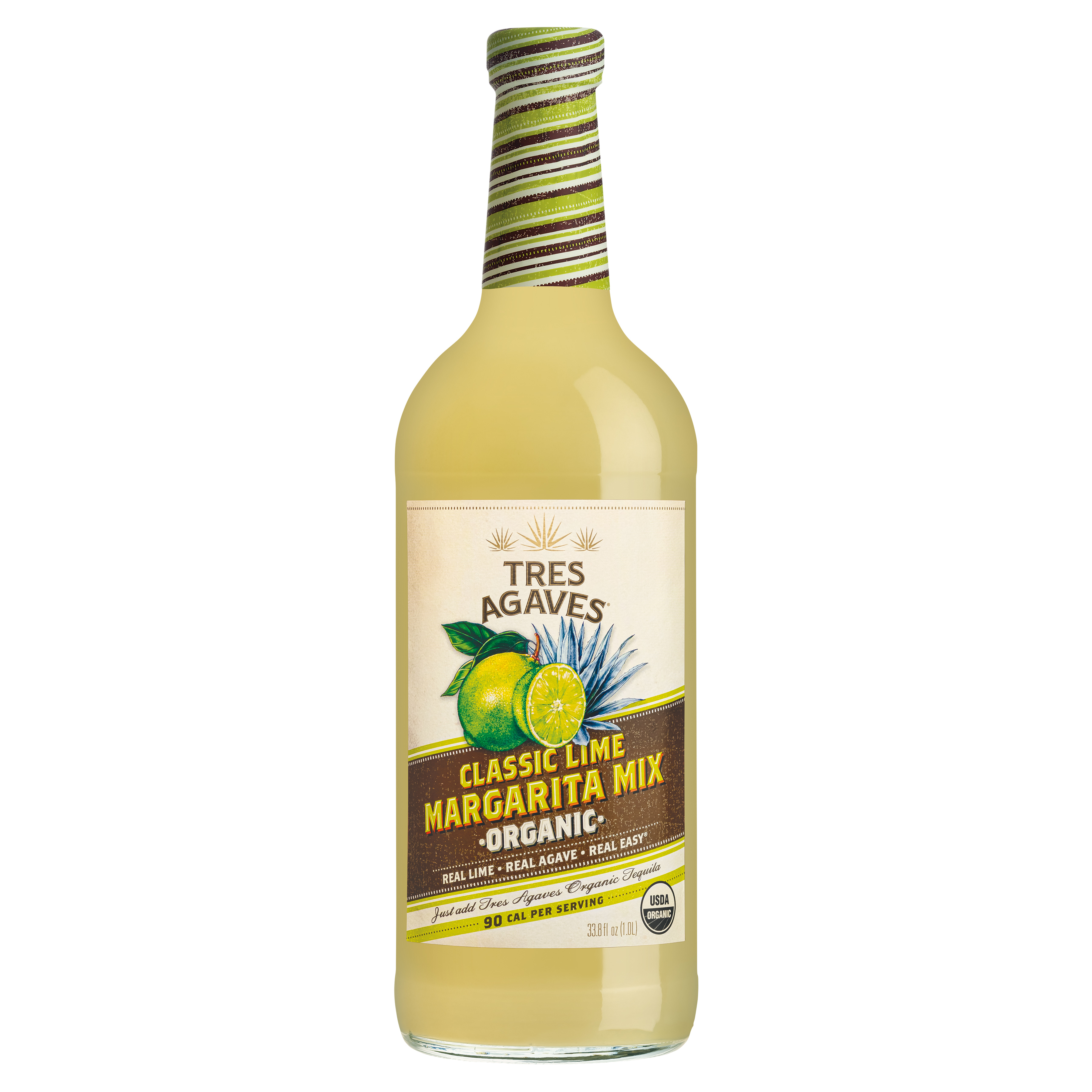 Tres Agaves Organic Lime Margarita Mix, 1 Liter Bottle | Giant
