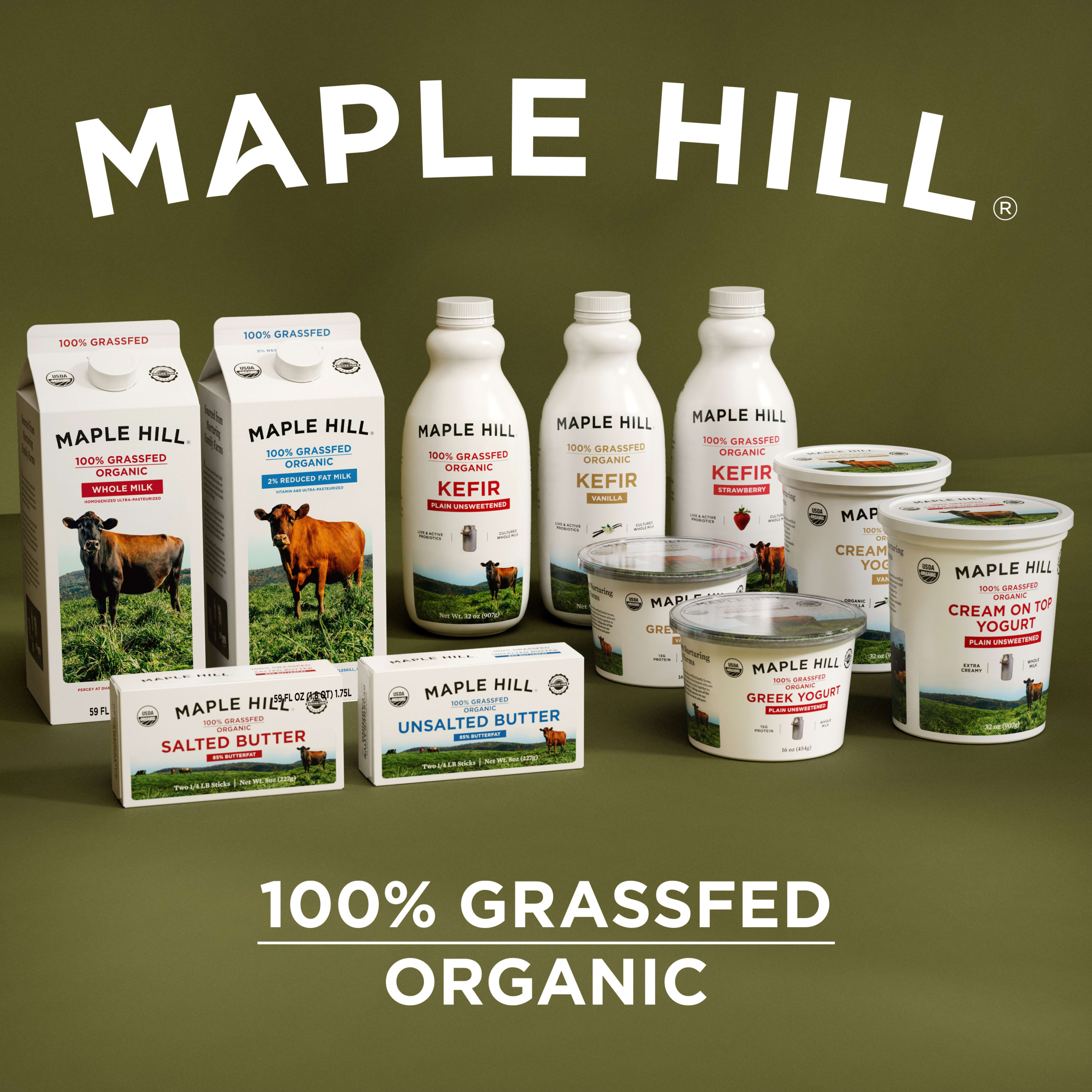 Maple Hill Whole Milk, 100% Grassfed, Organic, Homogenized, Ultra