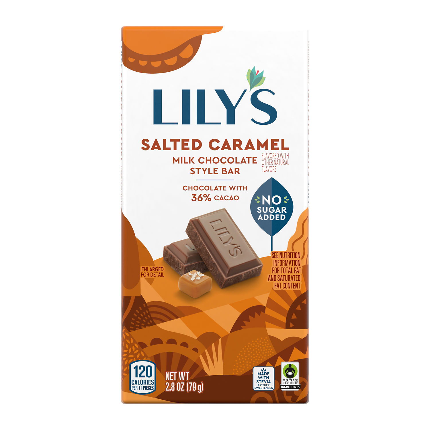 LILY'S Salted Caramel Flavored Milk Chocolate Style No Sugar