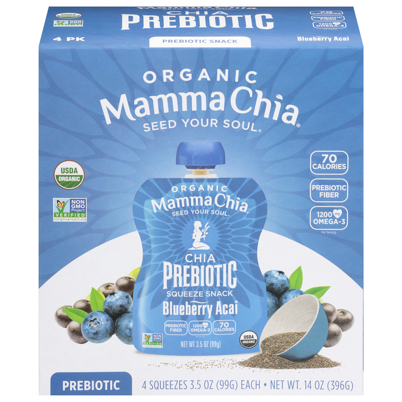 Mamma Chia Organic Blueberry Acai Prebiotic Squeeze Snack | Giant