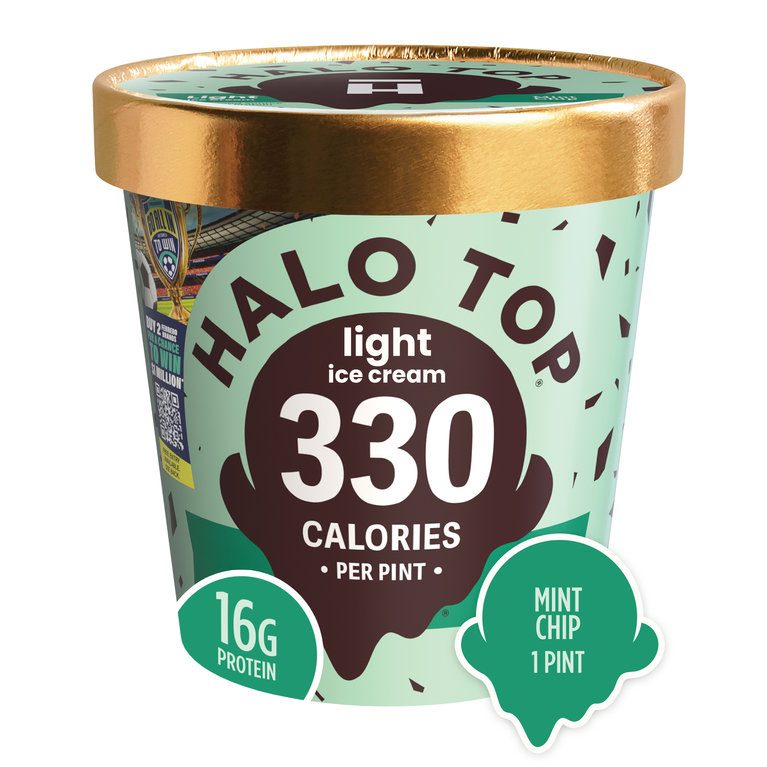 【なるみん】ストロベリーカフ 5ml Halo Top Mint Chip Light Ice Cream, 16 fl oz Pint | Giant Eagle
