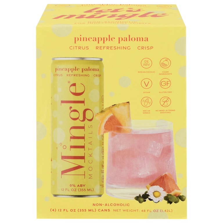 Mingle Non-Alcoholic Pineapple Paloma Mocktails | Giant Eagle Mingle Non-Alcoholic Pineapple Paloma Mocktails | Giant Eagle