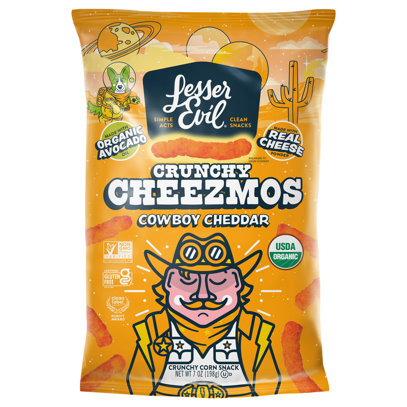 LesserEvil Crunchy Cheezmos Cowboy Cheddar Corn Snack | Giant