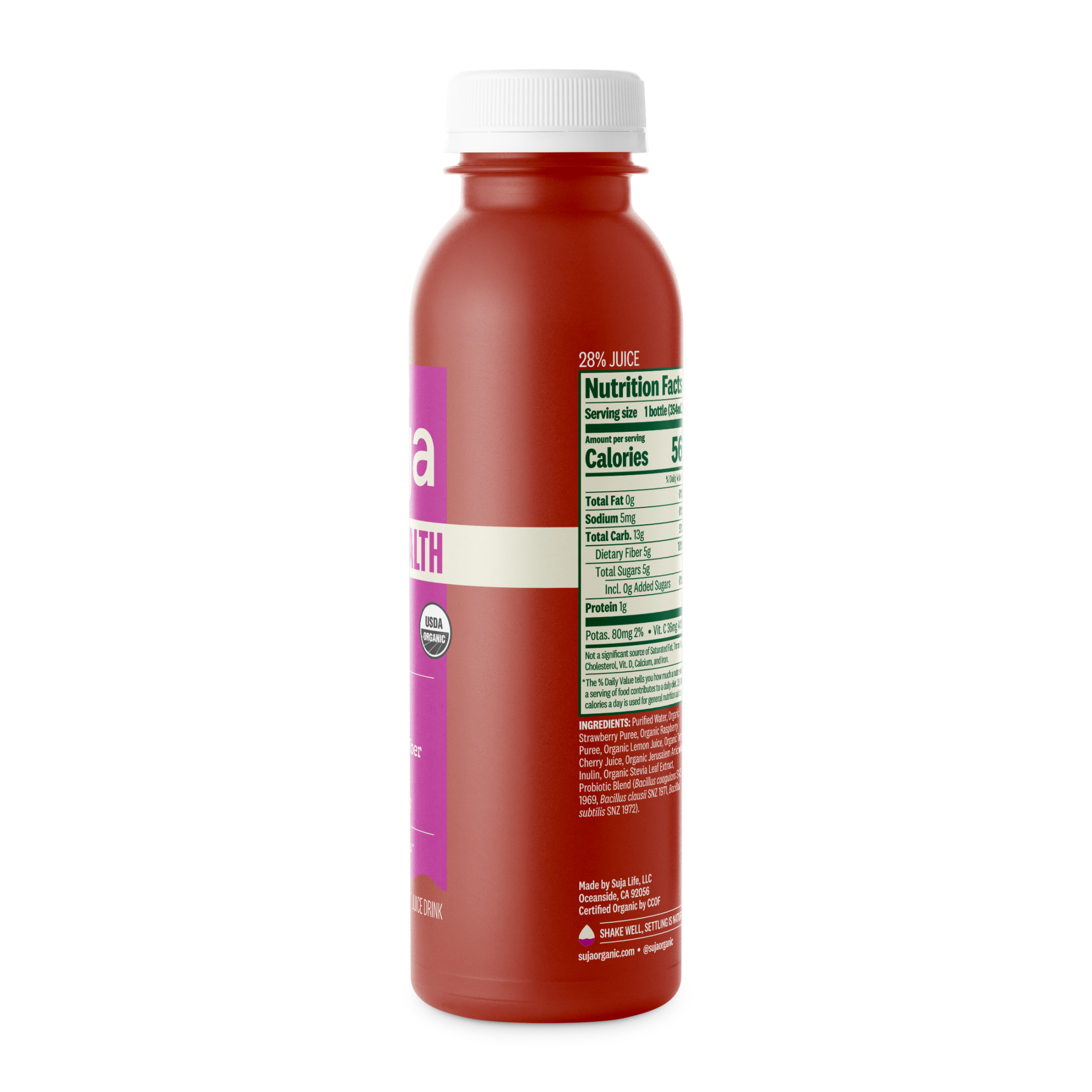 Suja Organic Gut Health Berry Lemon Cold Pressed Juice Drink, 12