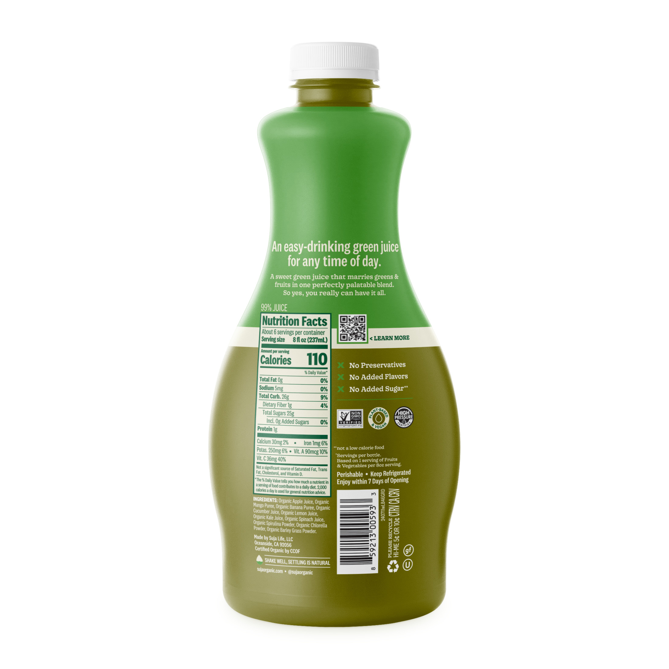 Suja Organic Green Delight Cold Pressed Juice Drink, 46 fl oz
