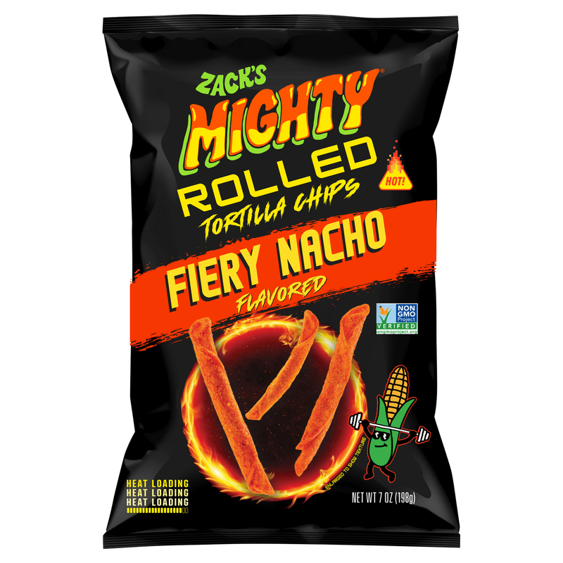 Zack's Mighty Rolled Fiery Nacho Flavored Tortilla Chips | Giant