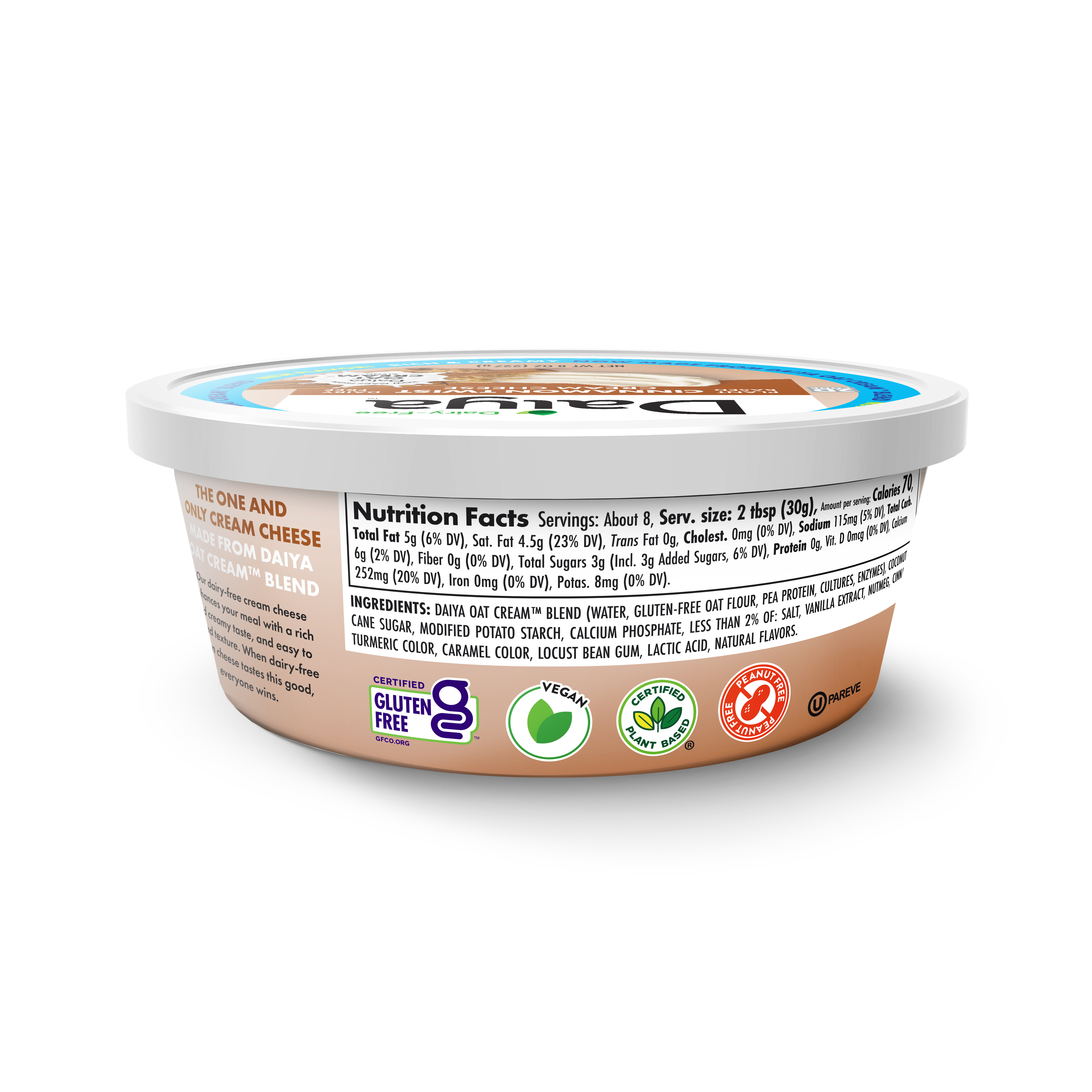 Daiya Dairy Free Cinnamon Twist Cream Cheese - 8 oz | Giant Eagle