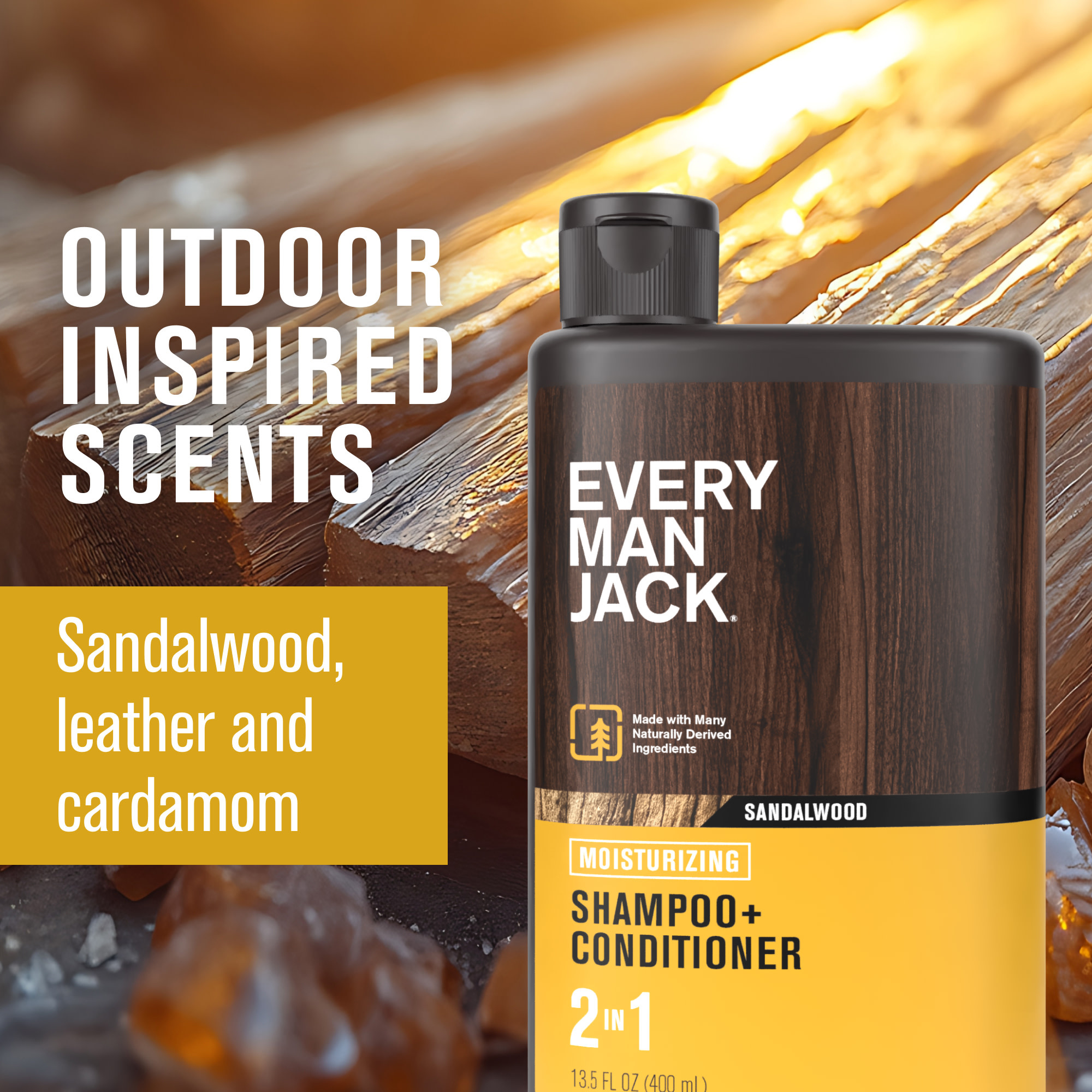 Every Man Jack Sandalwood Daily 2-in-1 Shampoo and Conditioner for