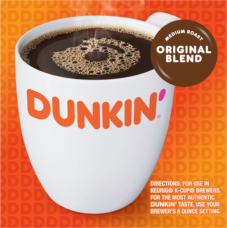 Dunkin' Original Blend Medium Roast Coffee, Keurig K-Cup Pods, 10