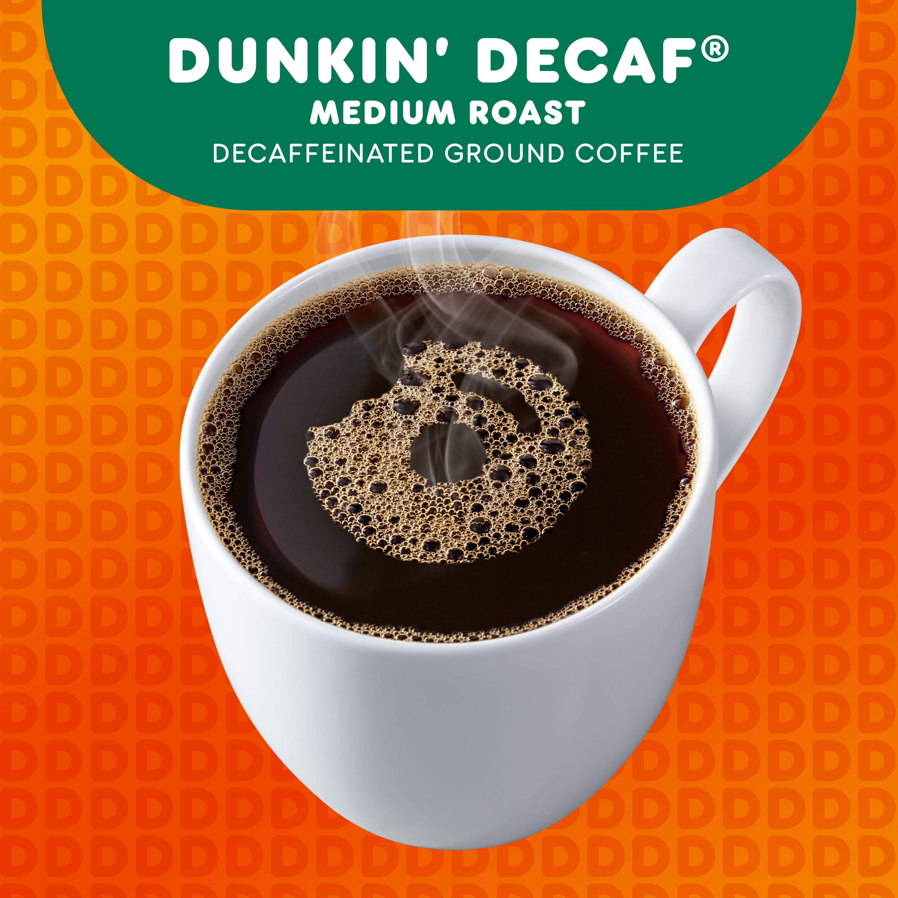 Dunkin' Decaf Medium Roast Coffee, Keurig K-Cup Pods, 10 Count Box