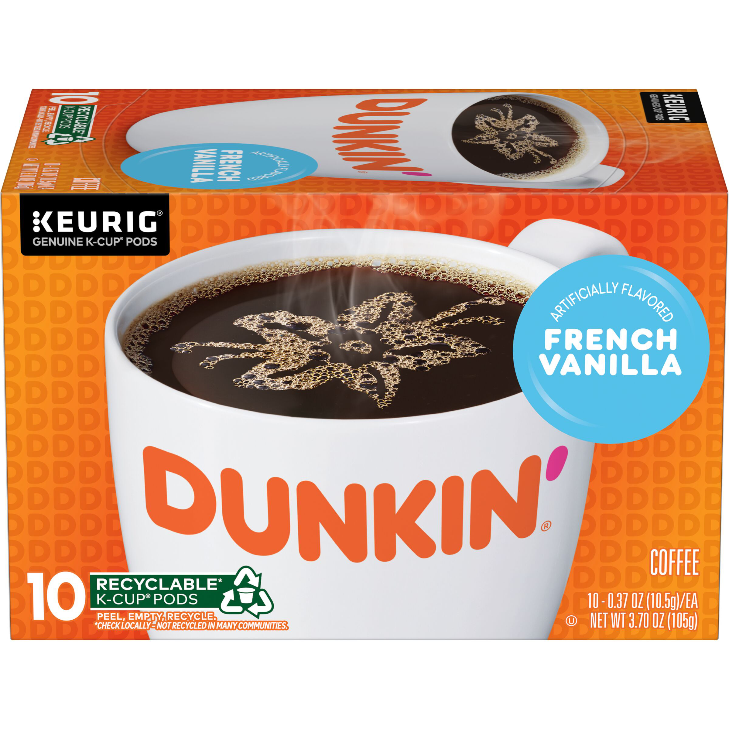 Dunkin' Original Blend Medium Roast Coffee, Keurig K-Cup Pods, 10