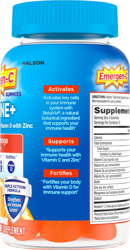 Immune+ Triple Action Super Orange Immune Support Gummies | Giant