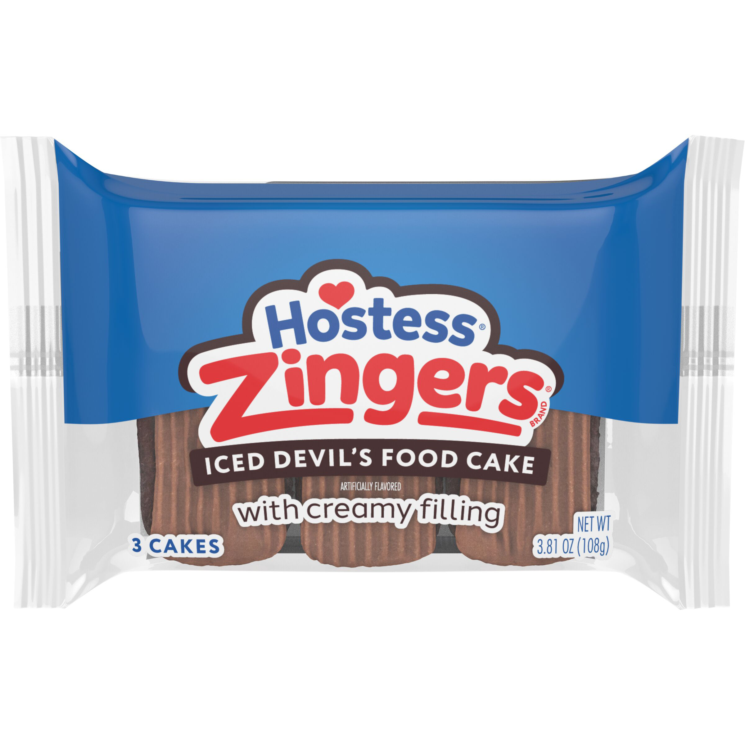 Hostess Zingers Snack Cakes, Artificially Flavored Iced Devil's