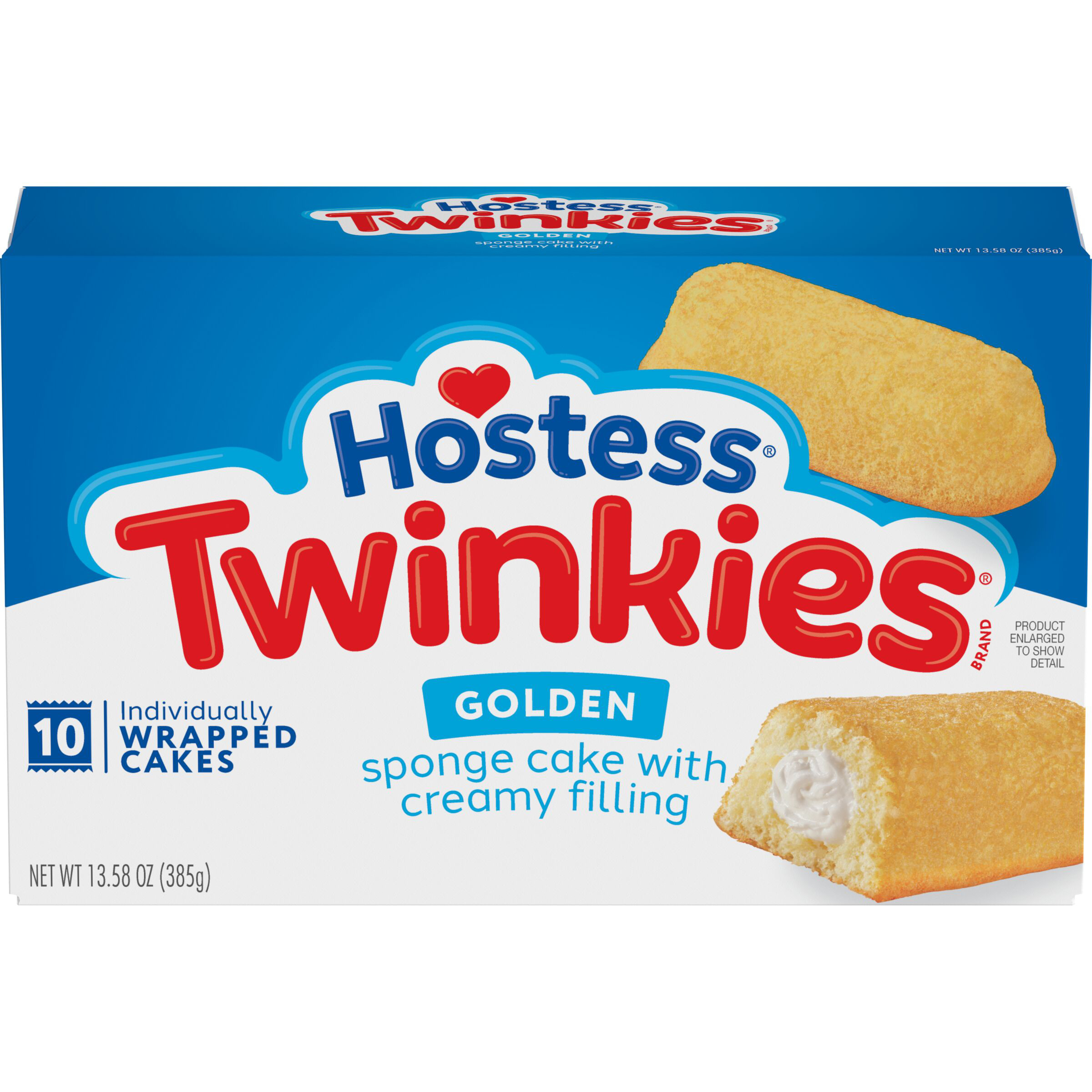 Hostess Twinkies Snack Cakes, Golden Sponge Cake with Crème