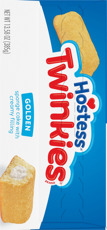 Hostess Twinkies Snack Cakes, Golden Sponge Cake with Crème