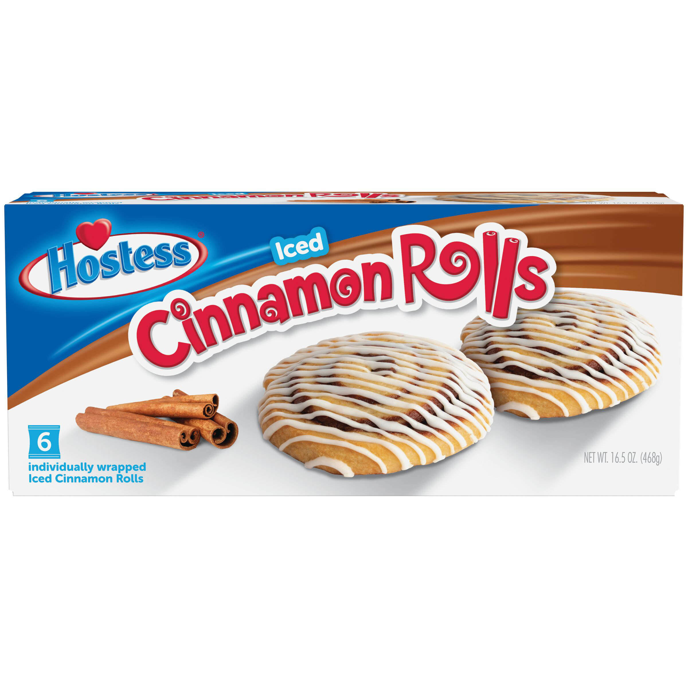 HOSTESS Iced Cinnamon Rolls, 6 Count , 16.50 oz | Giant Eagle