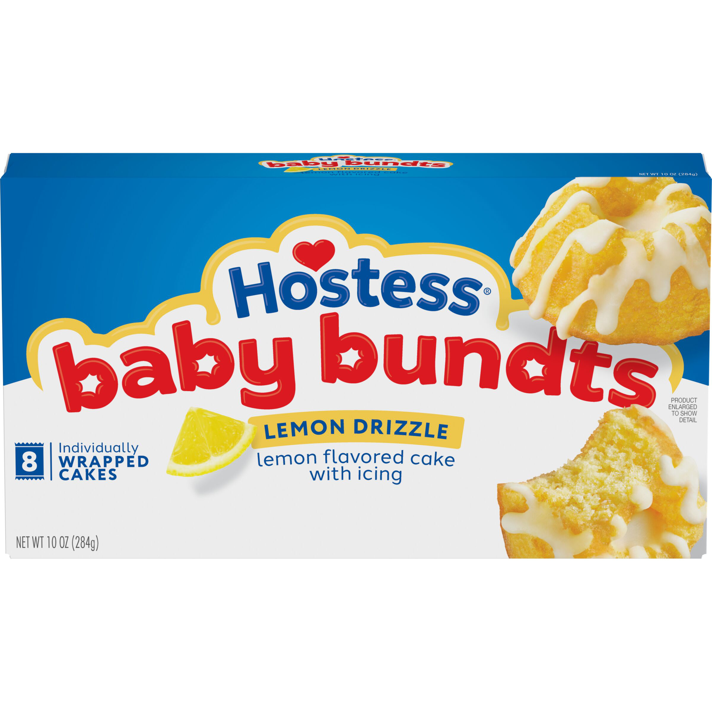 Hostess Baby Bundts, Lemon Drizzle Flavored Mini Cakes, 10 Oz. Box