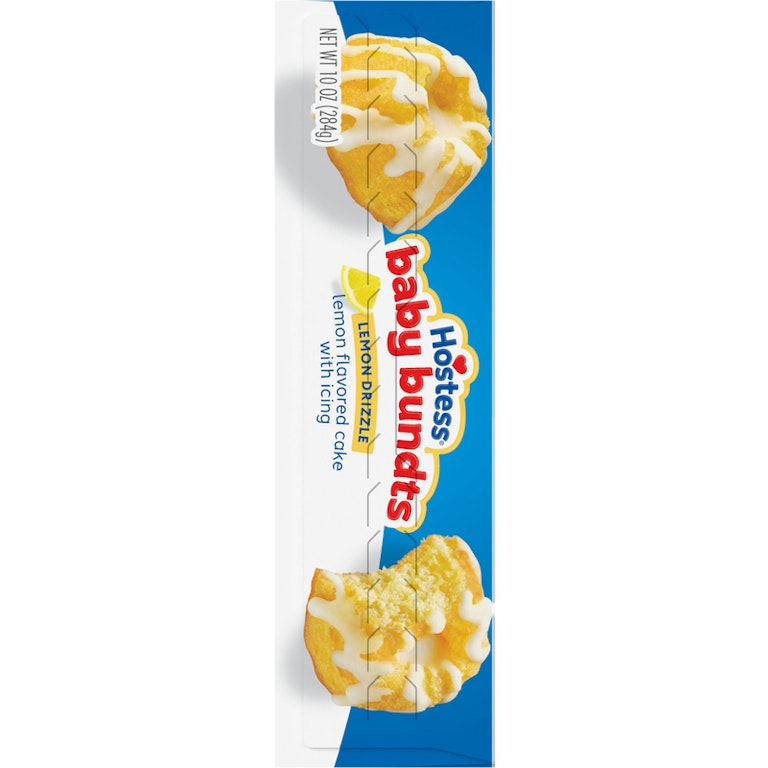 Hostess Baby Bundts, Lemon Drizzle Flavored Mini Cakes, 10 Oz. Box Hostess Baby Bundts, Lemon Drizzle Flavored Mini Cakes, 10 Oz. Box