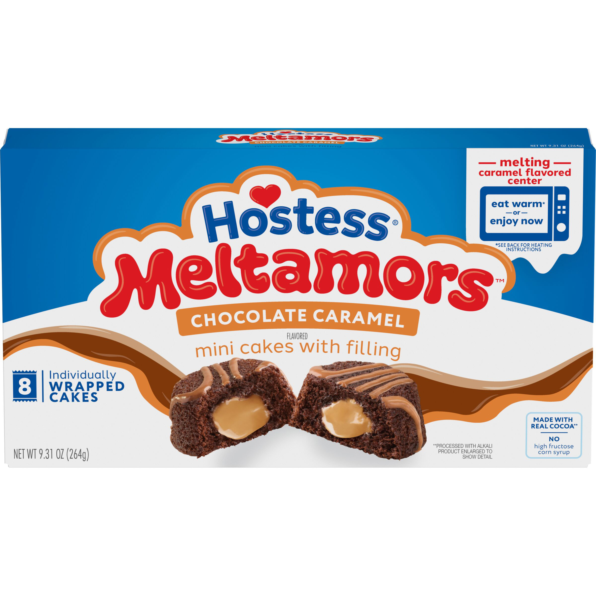 Hostess Meltamors Mini Lava Cakes, Chocolate Caramel Flavored