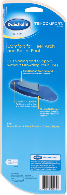 Scholl's Tri-Comfort Insoles // Comfort for Heel, Arch and