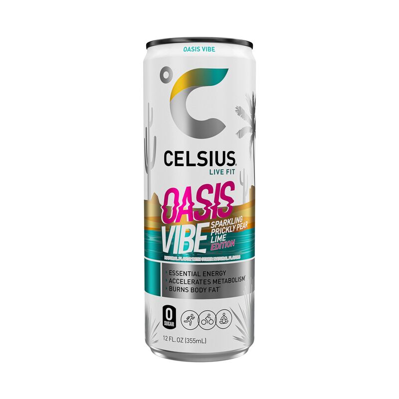 CELSIUS Sparkling Oasis Vibe, Functional Energy Drink 12 Fl Oz