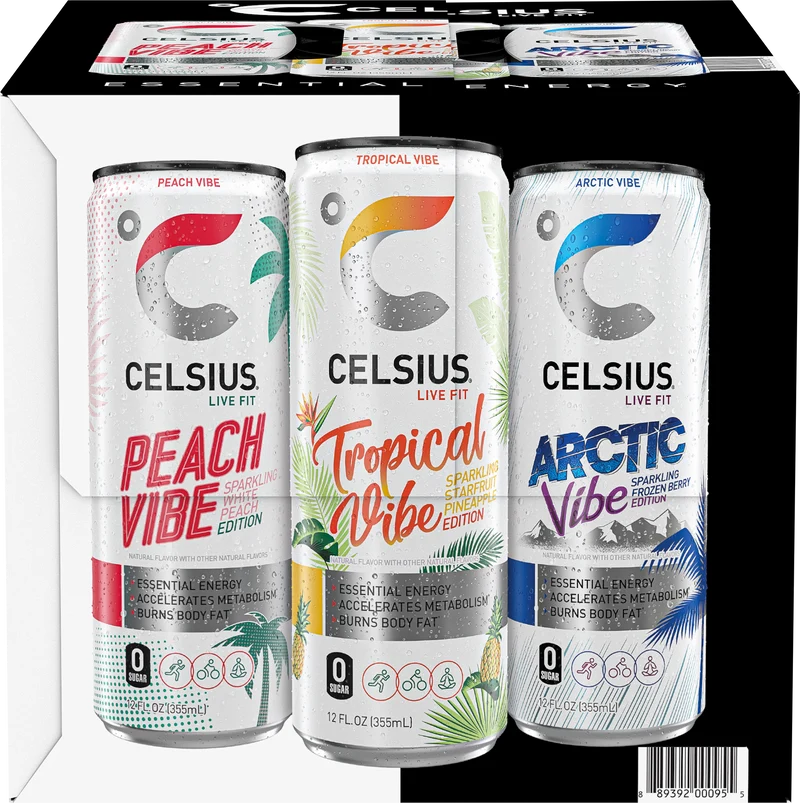 T-shirt Celsius Energy Drink GoodTimes - Logo Imprimé - Noir Coton/polyester Taille L Unisexe