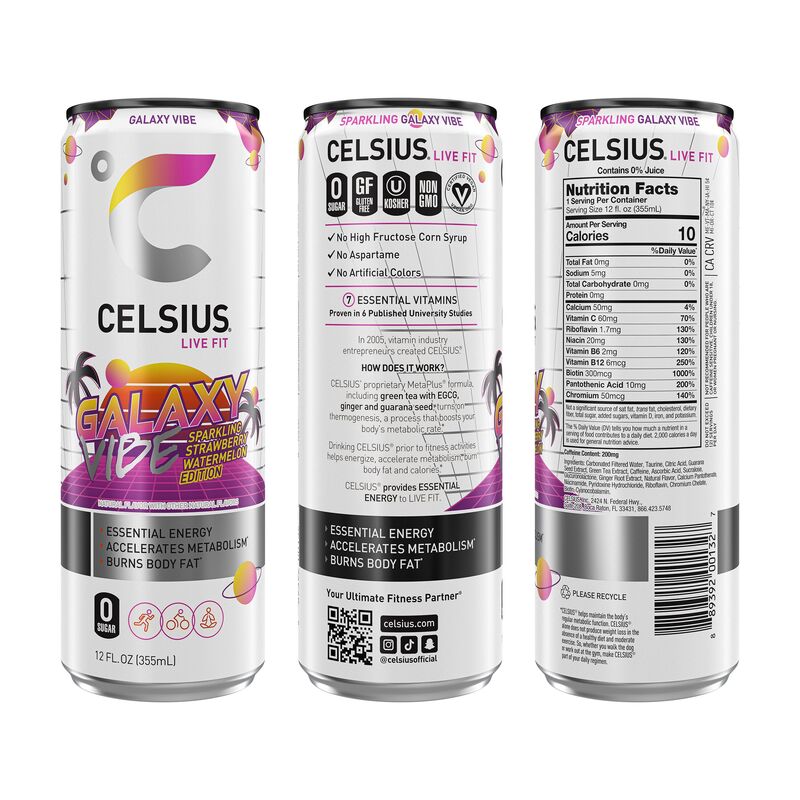 CELSIUS Sparkling Galaxy Vibe, Functional Energy Drink | Giant